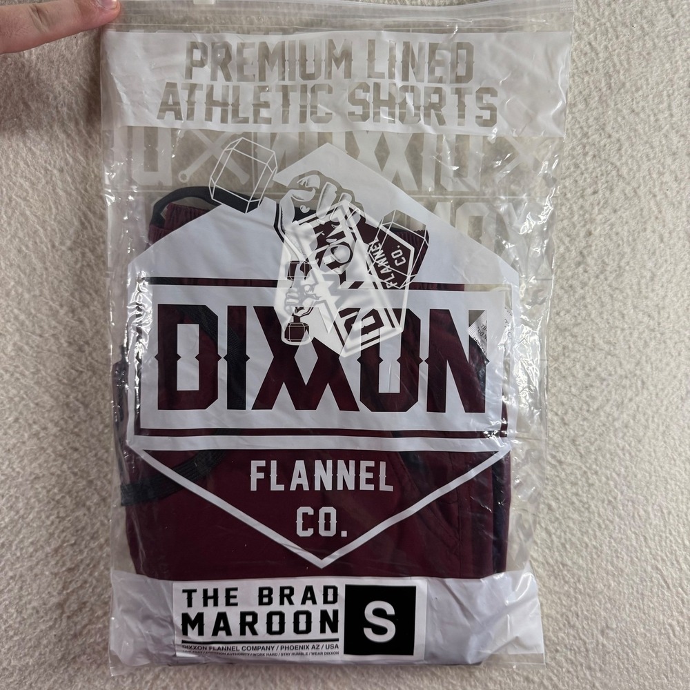 Dixxon Flannel Co The Brad Athletic Shorts Men S Maroon NEW Lined Stretch Gym